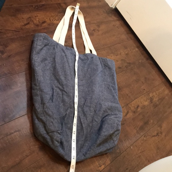 Old Navy Blue denim look Cotton Tote Bag - Picture 3 of 8